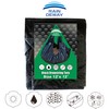 Drawstring Tarp 12x12 Feet, 9 mil Black Poly Yard Tarp