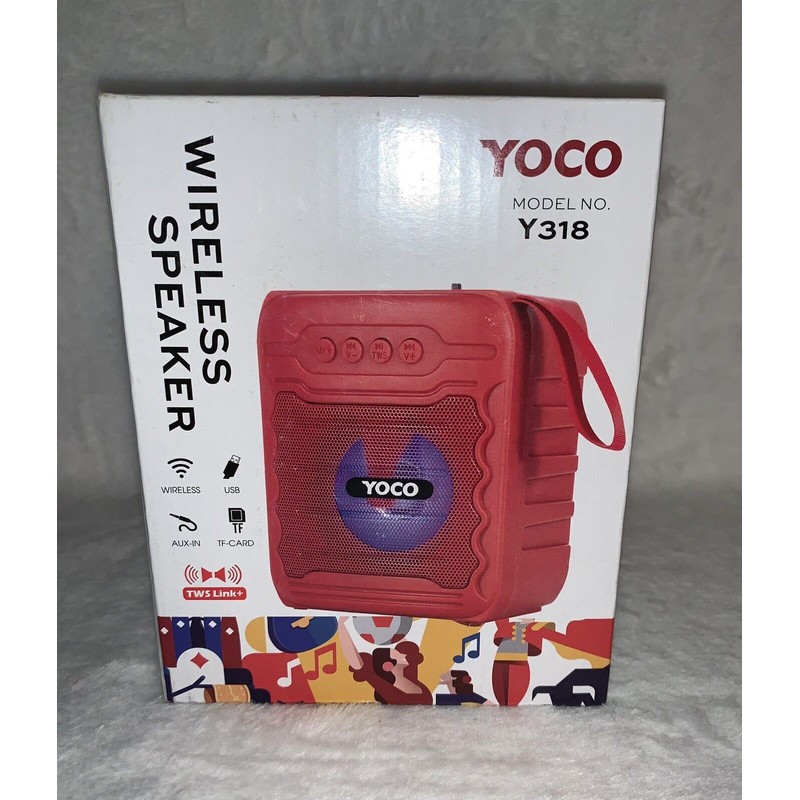 Yoco Wireless Speaker Bluetooth Model Y318, Color Blue