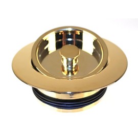 Westbrass D2091-03 Universal Replacement Disposal Drain Flange and Stopper Trim Set, Polished Brass