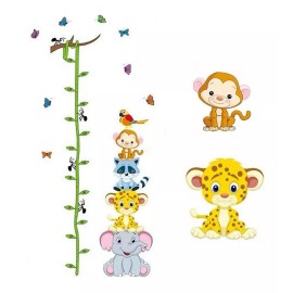 DaraBaby Vinil Infantil Animales De La Selva Regla De Medición