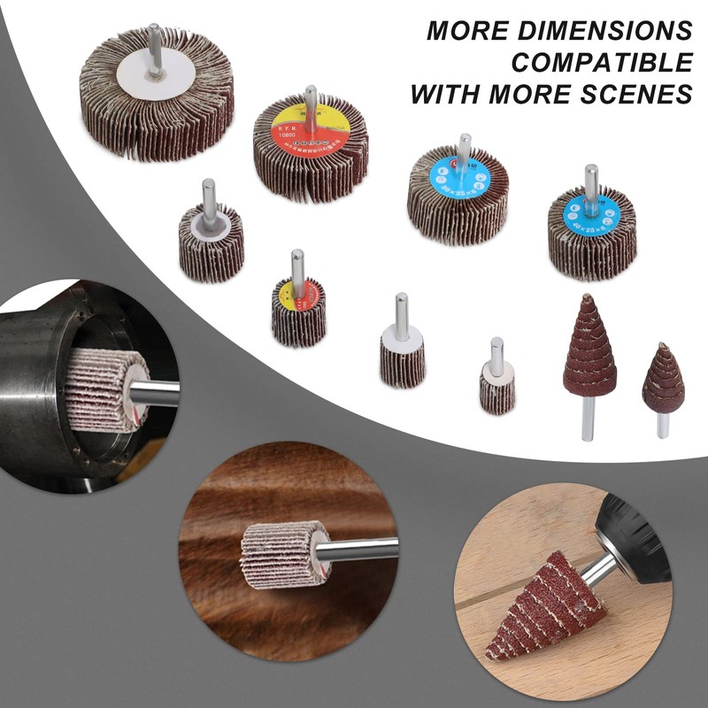 Flap Sander Set 80 Grit Flap Sander Sanding Attachment -