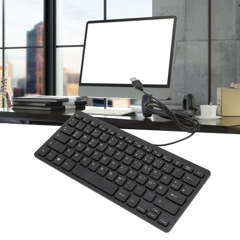 Keyboard 78 Key Mute Ultra Thin Wired Mini USB Interface