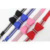 Small Dog Collar and Leash Set with Rhinestone Bow Knot