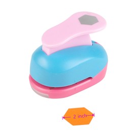 Hexagon Punch 2 inch Craft Lever Punch Handmade Paper Punch for Crafting Scrapbooking,DIY Card Making Candy Colour by Rondam 2 inch Hexagon
