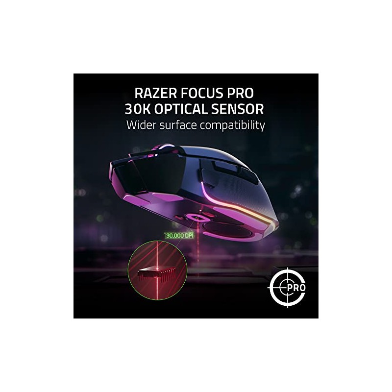 Razer Basilisk V3 Pro mouse ergonómico inalámbrico personalizable para juegos