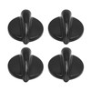 Aynaxcol 4 Pcs WB03T10236 Burner Control Knob Black Cooktop Knobs