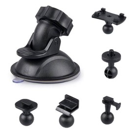 SZSL Dash Cam Suction Cup Holder with 5 Different Adapters, Detachable Mounting Bracket, Multi-purpose Car Dashboard Accessory, GPS, Camera, Base Bracket