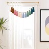 Giyofom Boho Garland with Wood Bead Earth Toned Rainbow Garland