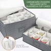 LotFancy China Storage Containers - Quilted 6-Piece Set Storage Box-