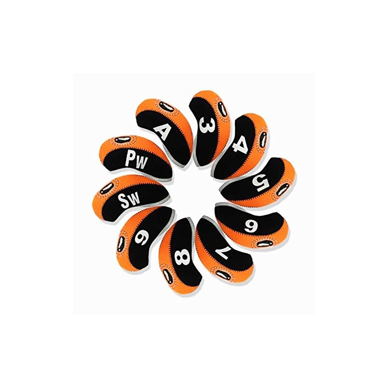 TSUCIA Iron Cover, Golf Count, Headcover, Set of 10 (Blue