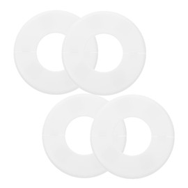 Levemolo 4pcs Swimming Pool Ladder Cover Pool Clips for Above Ground Pools Splitting Plate Plumbing Cover Plates Pool Fence Hole Covers Split Pipe Flange Pipe Cover Plate Wall Split Flange