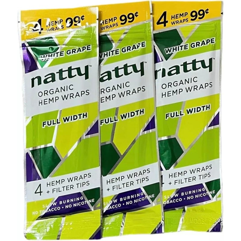 Natty Full Width Wraps 15 Packs Per Box 4 Wraps