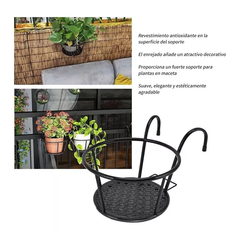 Ycchke Maceta De Barandilla Colgante Maceta