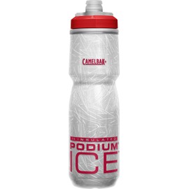 CamelBak Podium Ice Bike Bottle 21oz - Insulated Squeeze Bottle, Fiery Red