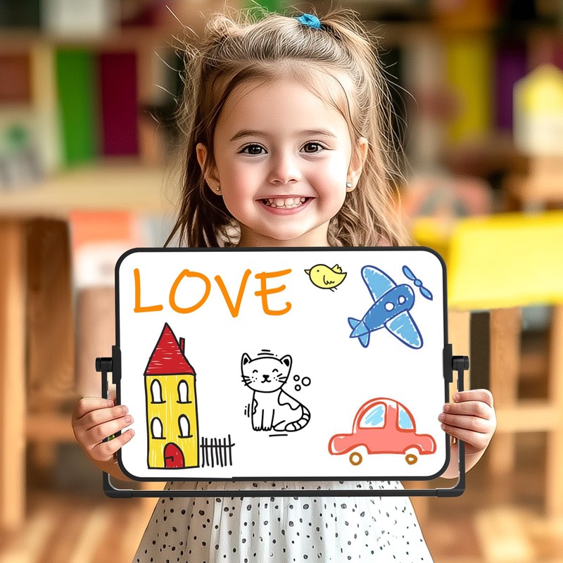 Nicpro Dry Erase Whiteboard A4 with Stand, 21 x 30