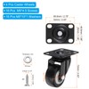PATIKIL 2" Swivel Caster Wheels, 4 Pack Silent Plate Casters