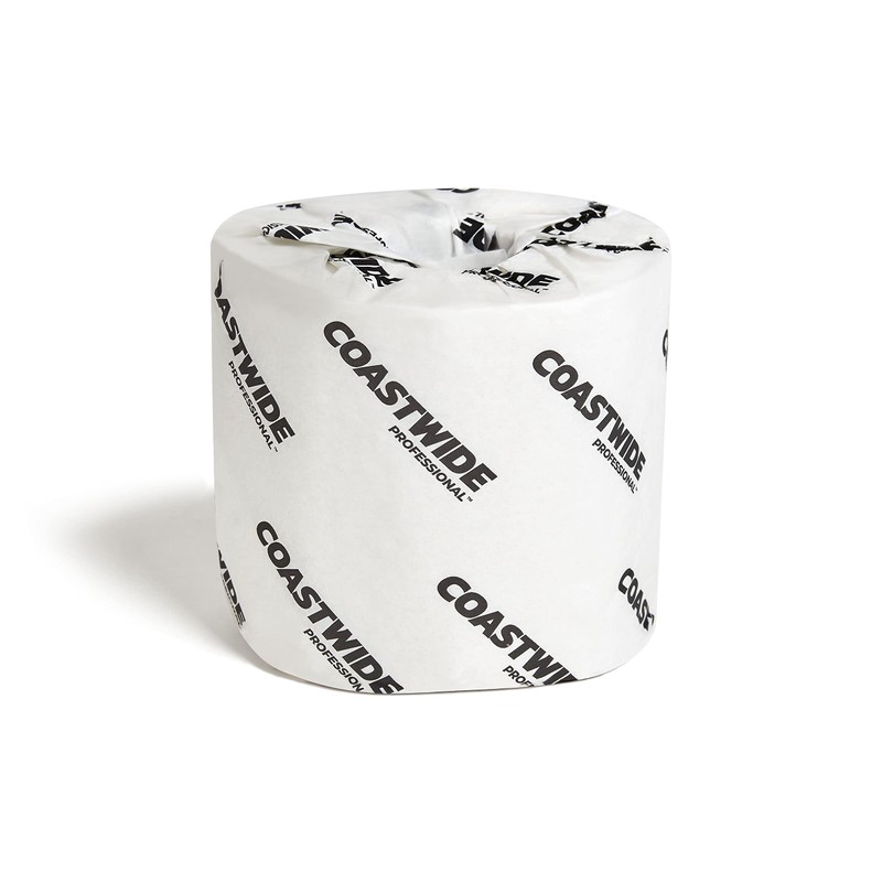COASTWIDE 2-Ply Toilet Paper, 100% Recycled Individually Wrapped Bath Tissue,