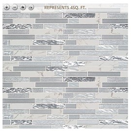 Whistler Ice Interlocking 11.81 in. x 12 in. x 8 mm Glass Mesh-Mounted Mosaic Wall Tile