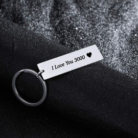 BESPMOSP Gifts For Couples Husband Wife Keychains Jewellery Best Friends Gifts Christmas Presents For Men Women (I Love You 3000)