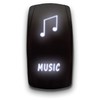 Music - White - Laser Etched Toggle Switch 20A 12V