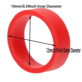 ONLYKXY 250 Pieces Red Silicone Cable Ties Data Lines Silicone Cord Ties Reusable Rubber Rings Power Cable Tie Straps Elasticity Coil Ring Rubber Bands