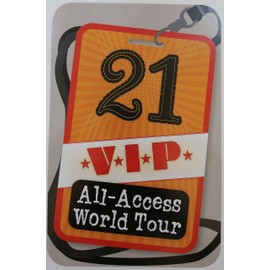 21 VIP All-Access World Tour - Happy 21st Birthday Greeting Card - Twenty-One First