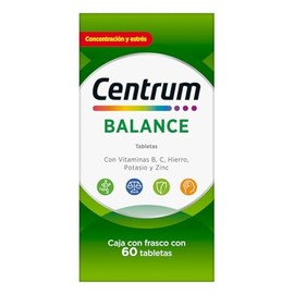Centrum Balance Multivitaminico, Con Magnesio, Vitamina B y Vitamina C, 60 Tabletas