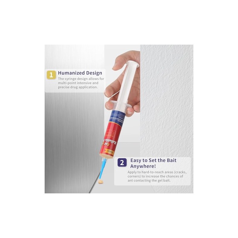 Ant Killer Gel for Indoors and Outdoors, Powerful Ant Control