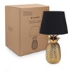 Navaris Gold Pineapple Table Lamp - Mini Lamp 13.8" Tall