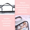 Clear Makeup Toiletry Cosmetics Bag, Black with Handle Zipper Transparent