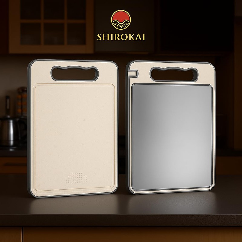 Shirokai Multi-Functional Double-Sided Cutting Board | Premium Titanium & Eco-Friendly