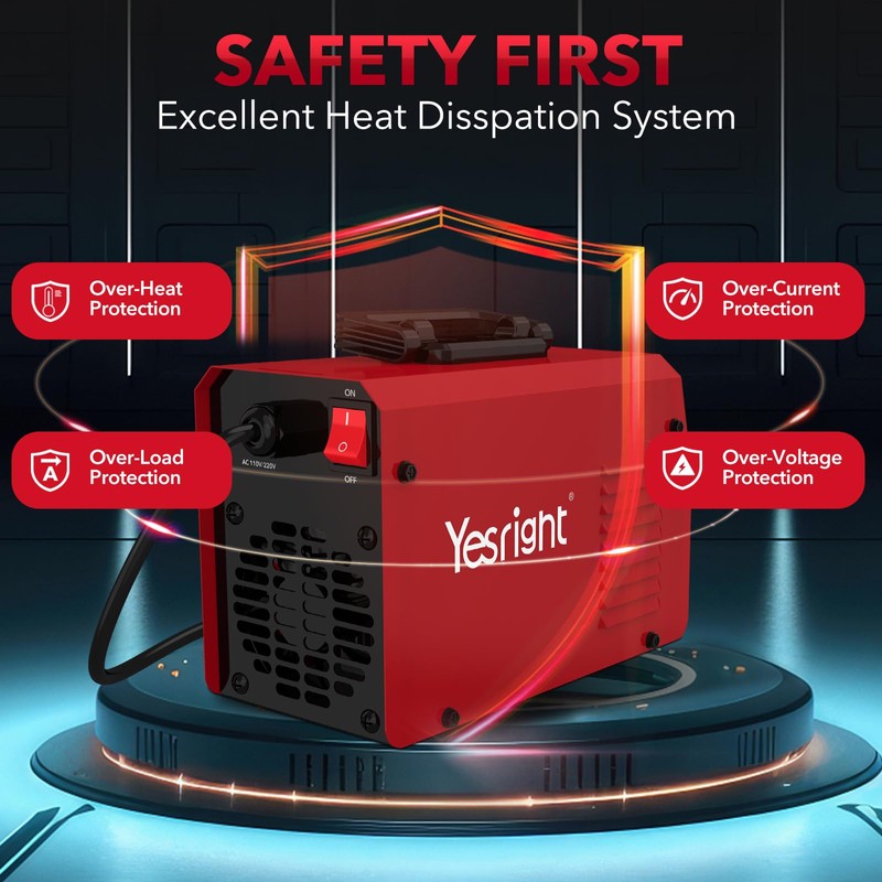 YesRight 225A Welding Machine 110V/220V Portable Stick Welder with Synergic