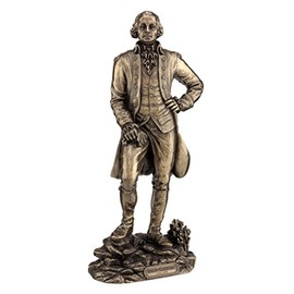 US 11 Inch George Washington Cold Cast Decorative Figurine, Bronze Color
