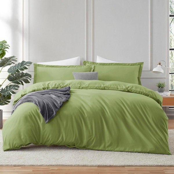 Hearth & Harbor Calla Green Duvet Cover Queen Size -