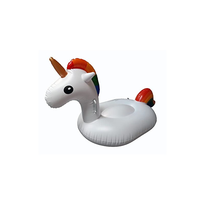 Atoz Swim & Splash Unicorn Ride-On Float, Rainbow Design, 145