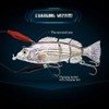 Robotic Swimming Lure 5.1” Electric Fishing Lure 4 Segment Jointed