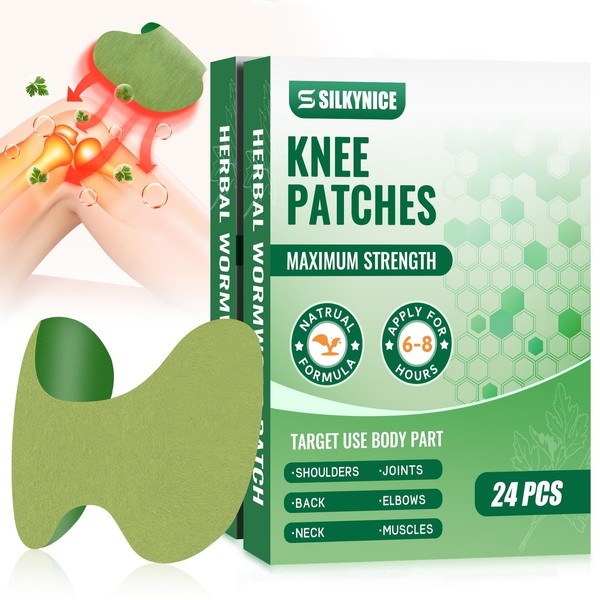SILKYNICE Knee Patches, 48 Count Knee Relief Patch, Knee Joint