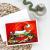 Caroline's Treasures Crab in Santa Hat Santa Claws Greeting Cards