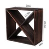 FDHUIJIA Wine Rack Cabinet countertop Wooden Stackable Storage Retro Cube