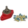 5/16" (Red) Distribution Stud Junction Post -8 Terminal Block- Buss