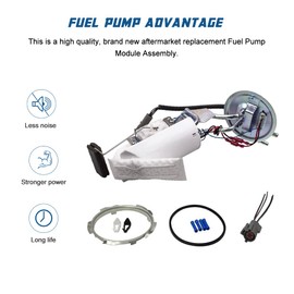 Apeixoto Fuel Pump Assembly SP2007H Compatible with 1991-1996 F Super Duty V8-7.5L 1991-1997 F-150 L6-4.9L 1991-1997 F-350 V8 (After Axle Tank; Steel Tank; 18 Gal) Fuel Pump Sender Replace OE SP2007H