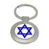 Giftshop UK Star Of David Jewish Keyring, Silver tone metal