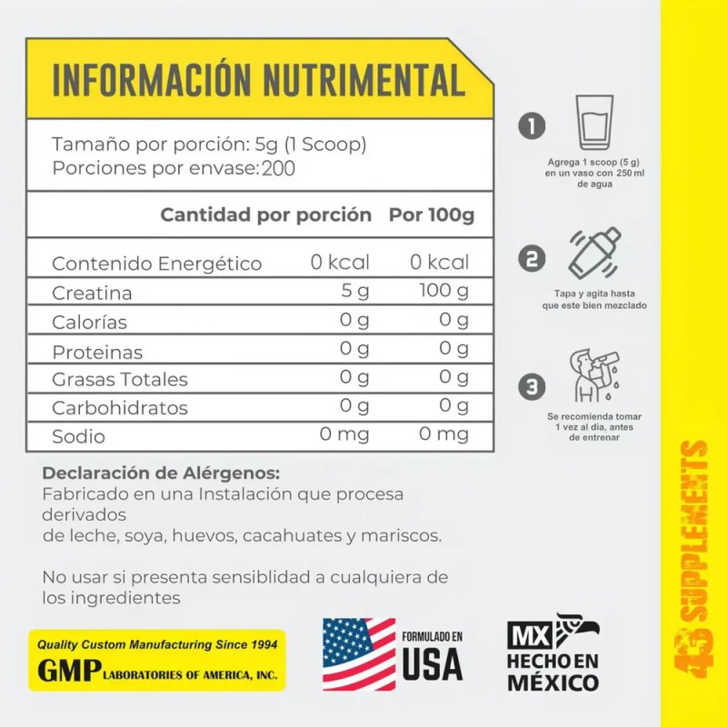 Creatina Monohidratada 1kg + Quemador Grasa Corp. Liposenze
