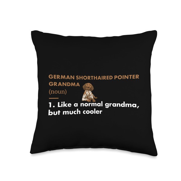 Dog German Shorthaired Pointer Grandma Definition Throw Pillow