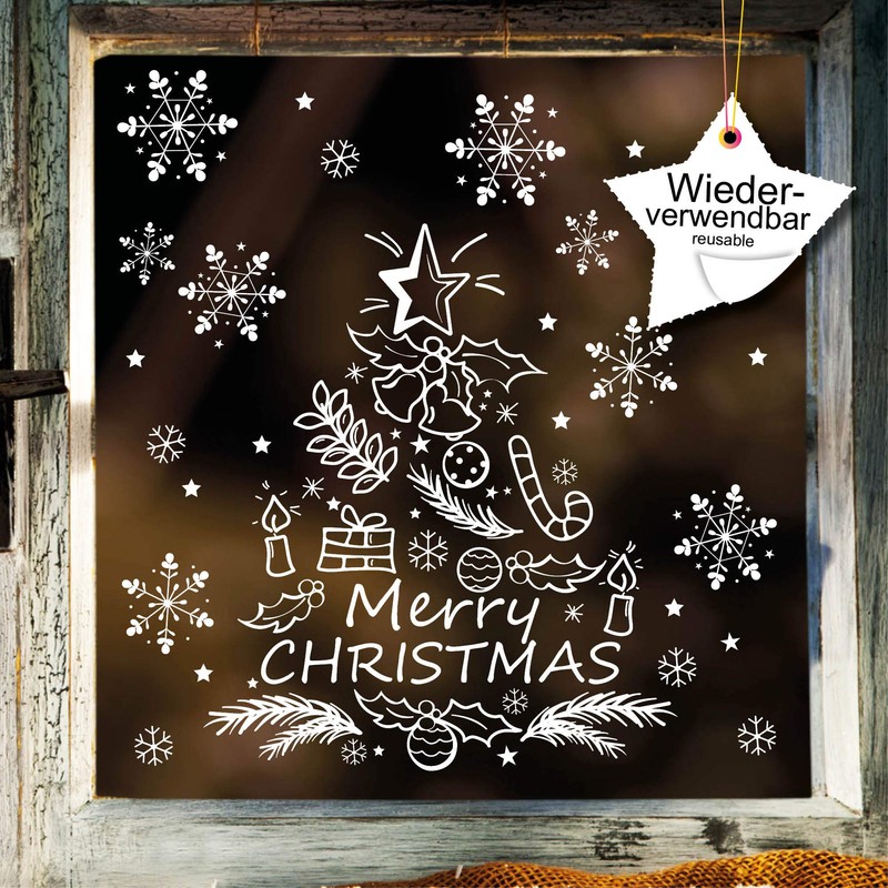 Wall Tattoo Loft window sticker sets, reusable window stickers.