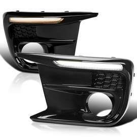 Spec-D Tuning Switchback LED DRL Sequential Fog Lights Bezel Compatible with 2018-2021 Subaru WRX STI
