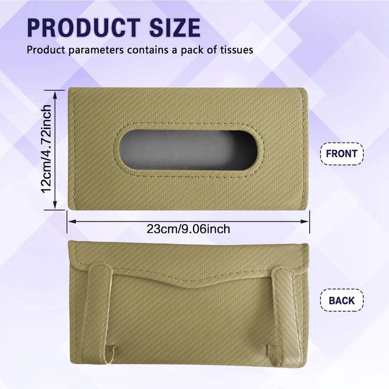 HQRNYP Car Visor Tissue Holder, Tissue Box Holder for Car,