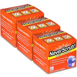 NeverScrub! Refill Cartridge Self Cleaning Toilet System - Replacement Cartridge for Automatic Toilet Bowl Cleaner - 1.65 oz, Lasts Up To 3-5 Months Continuous Toilet Bowl Cleaning