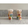Home Haven Ceramic Q-Tip Holder - Colorful Mandela Design