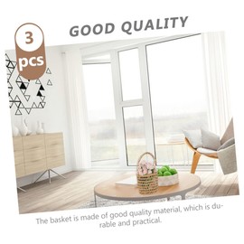 BESPORTBLE 1 Set Decorative Flower Basket Straw Woven Storage for Home Desk Organizer for Flowers Sundries Fits Modern Rustic Decor